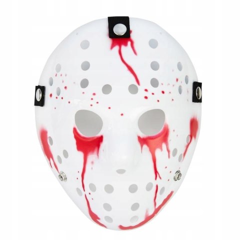 Maska Piątek 13 biała z krwią strój na Halloween Maska Piątek 13 biała z krwią strój na Halloween