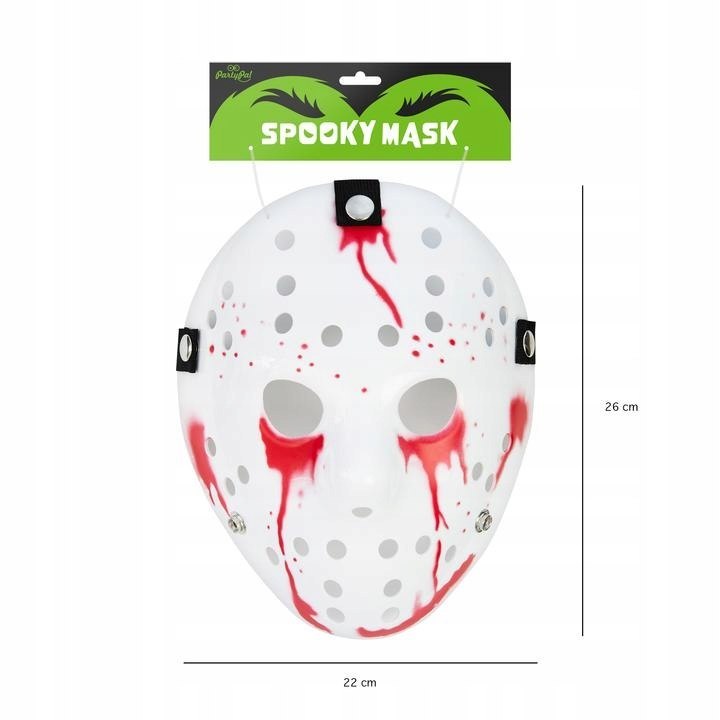 Maska Piątek 13 biała z krwią strój na Halloween Maska Piątek 13 biała z krwią strój na Halloween