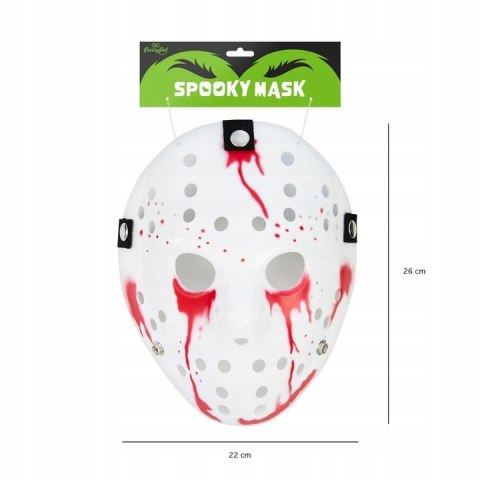 Maska Piątek 13 biała z krwią strój na Halloween Maska Piątek 13 biała z krwią strój na Halloween