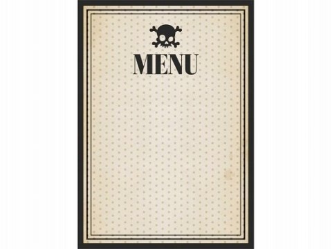 Menu na Halloween gadżety dekoracje do lolkalu x10 Menu na Halloween gadżety dekoracje do lolkalu x10