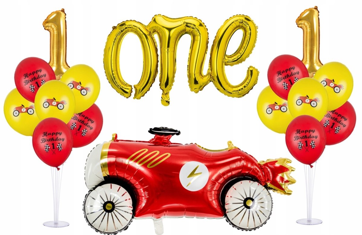 Zestaw balonów stojak ozdoby na ROCZEK hel cyfra 1 Zestaw balonów stojak ozdoby na ROCZEK hel cyfra 1