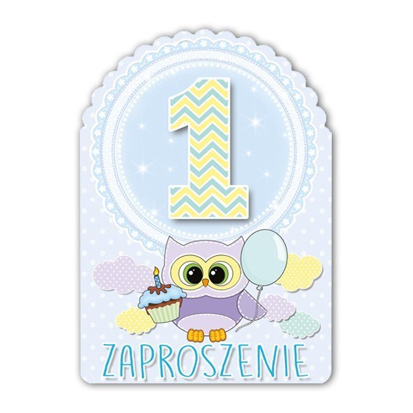 Zestaw zaproszenia balony na 1 urodziny roczek Zestaw zaproszenia balony na 1 urodziny roczek