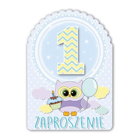 Zestaw zaproszenia balony na 1 urodziny roczek Zestaw zaproszenia balony na 1 urodziny roczek
