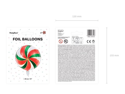Balon foliowy Cukierek, 35cm, mix Balon foliowy Cukierek, 35cm, mix