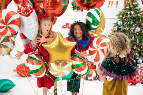 Balon foliowy Cukierek, 35cm, złoty Balon foliowy Cukierek, 35cm, złoty