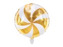 Balon foliowy Cukierek, 35cm, złoty