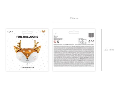 Balon foliowy Jelonek, 73x64cm, mix Balon foliowy Jelonek, 73x64cm, mix