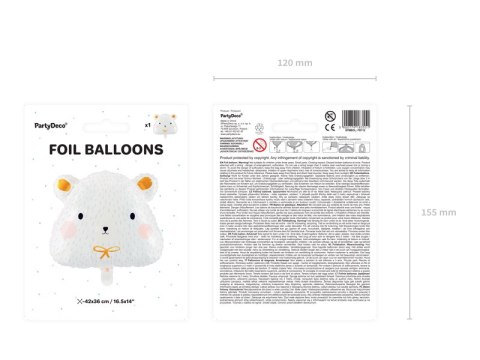 Balon foliowy Miś polarny, 51x45cm, mix Balon foliowy Miś polarny, 51x45cm, mix