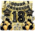 Balony cyfry czarne wielkie na 18 urodziny HEL 1m Balony cyfry czarne wielkie na 18 urodziny HEL 1m