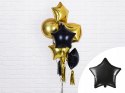Balony na 18 urodziny czarne złote konfetti ZESTAW