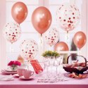Balony na 18 urodziny różowe złoto konfetti ZESTAW
