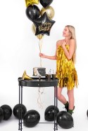 Balony na 40 urodziny czarne złote konfetti ZESTAW