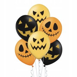 Balony na Halloween czarne pomarańczowe straszne 6