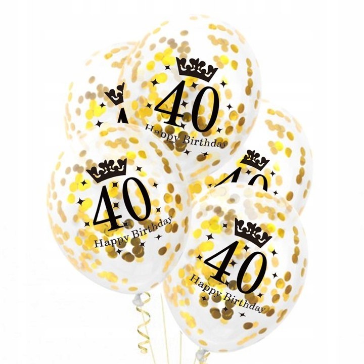 Balony toper serwetki ozdoby na 40 urodziny ZESTAW Balony toper serwetki ozdoby na 40 urodziny ZESTAW