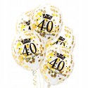 Balony toper serwetki ozdoby na 40 urodziny ZESTAW