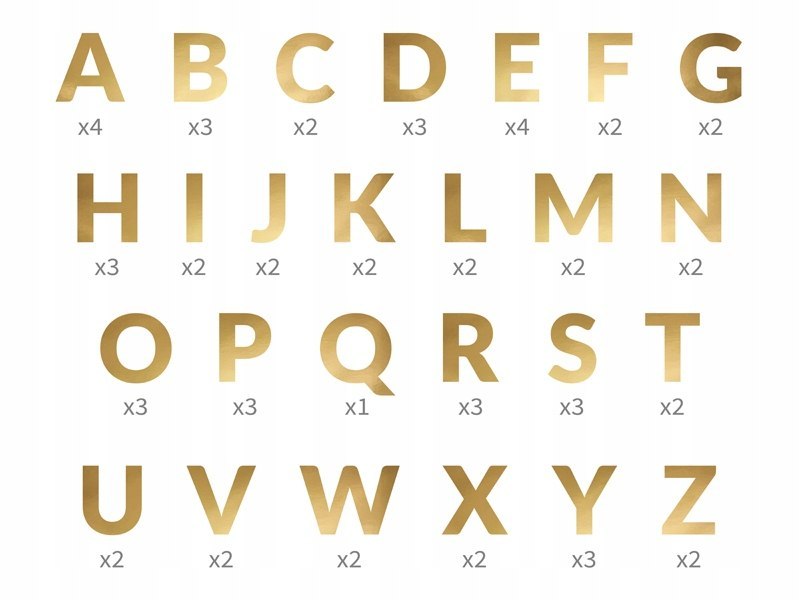 Baner dowolny napis alfabet litery złote ŚLUB x63 Baner dowolny napis alfabet litery złote ŚLUB x63