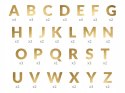 Baner dowolny napis alfabet litery złote ŚLUB x63 Baner dowolny napis alfabet litery złote ŚLUB x63