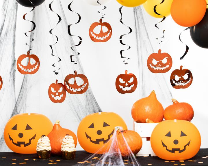Dekoracje na Halloween balony pająki napis ZESTAW Dekoracje na Halloween balony pająki napis ZESTAW