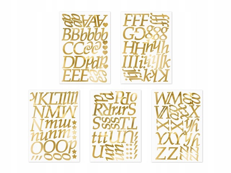 Naklejki litery złote metalizowane ŚLUB wesele 143