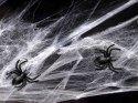 Sztuczna biała pajęczyna sieć pająki na Halloween Sztuczna biała pajęczyna sieć pająki na Halloween