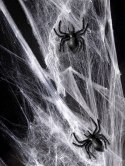 Sztuczna biała pajęczyna sieć pająki na Halloween