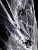 Sztuczna biała pajęczyna sieć pająki na Halloween Sztuczna biała pajęczyna sieć pająki na Halloween