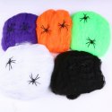 Sztuczna biała pajęczyna sieć pająki na Halloween Sztuczna biała pajęczyna sieć pająki na Halloween