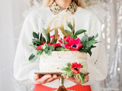 Topper na tort złoty ozdoby 30 40 50 60 urodziny Topper na tort złoty ozdoby 30 40 50 60 urodziny