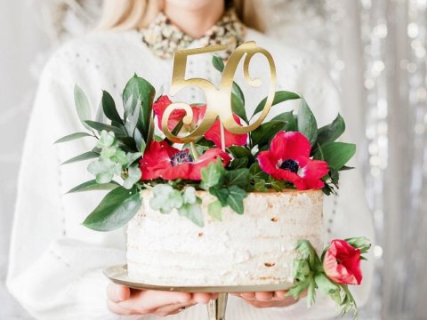 Topper na tort złoty ozdoby 30 40 50 60 urodziny Topper na tort złoty ozdoby 30 40 50 60 urodziny