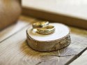 Wizytówki na stół drewniane okrągłe ślub wesele x6