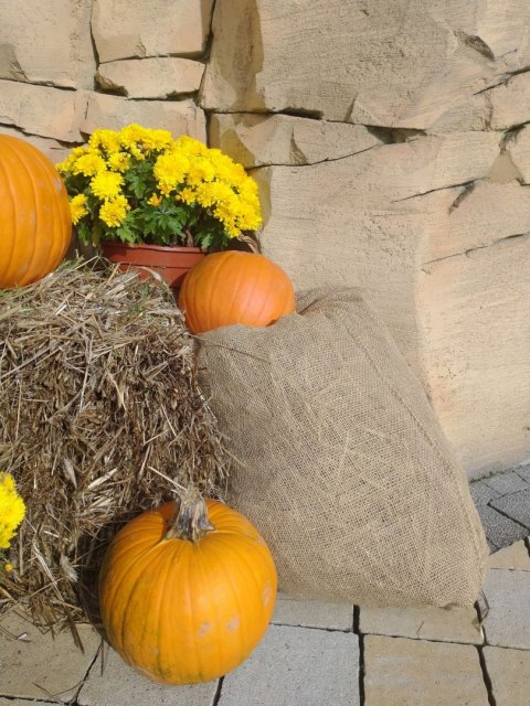 Worek jutowy dekoracje jesienne na Halloween XXL Worek jutowy dekoracje jesienne na Halloween XXL