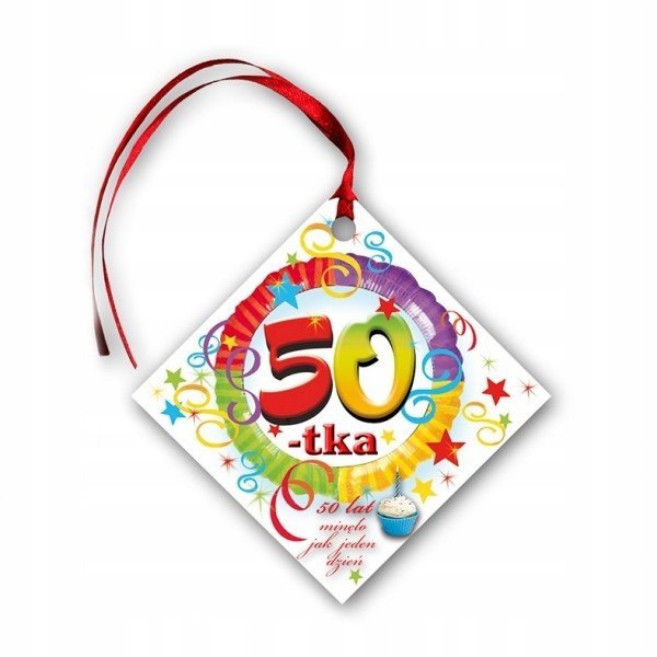 Zawieszki na 50 urodziny dekoracje urodzinowe x20