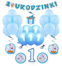 Zestaw urodzinowy dekoracje na roczek 1 urodziny Zestaw urodzinowy dekoracje na roczek 1 urodziny