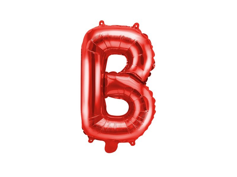 Balon foliowy Litera ''B'', 35cm, czerwony Balon foliowy Litera ''B'', 35cm, czerwony