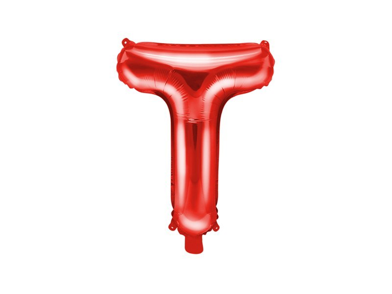 Balon foliowy Litera ''T'', 35cm, czerwony Balon foliowy Litera ''T'', 35cm, czerwony