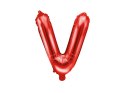 Balon foliowy Litera ''V'', 35cm, czerwony