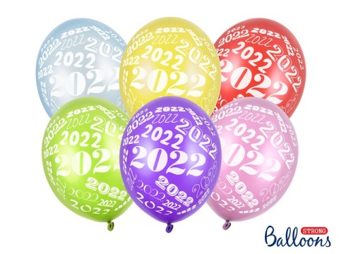Balony 30cm, 2022, Metallic mix (1 op. / 50 szt.) Balony 30cm, 2022, Metallic mix (1 op. / 50 szt.)