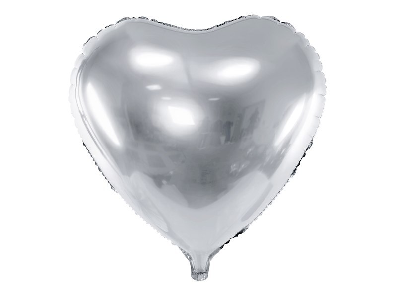 Balony serca srebrny napis LOVE na Walentynki Ślub Balony serca srebrny napis LOVE na Walentynki Ślub