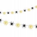 Girlanda pająki pajęczyny czarne złote Halloween Girlanda pająki pajęczyny czarne złote Halloween