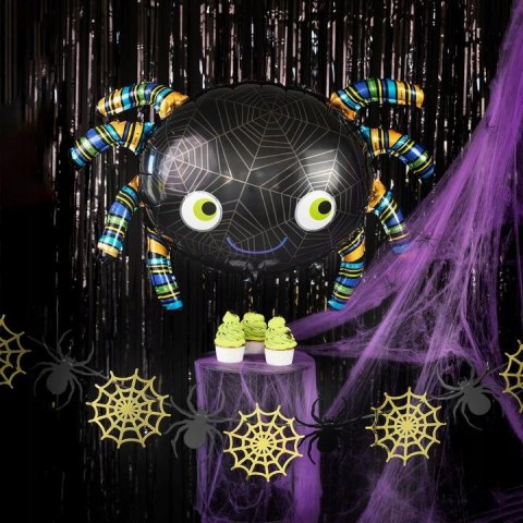 Girlanda pająki pajęczyny czarne złote Halloween Girlanda pająki pajęczyny czarne złote Halloween