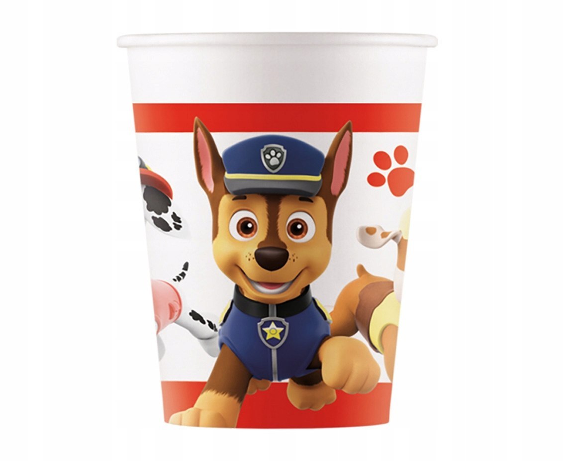Kubeczki Psi Paw Patrol Marshall Chase 200ml x8 Kubeczki Psi Paw Patrol Marshall Chase 200ml x8