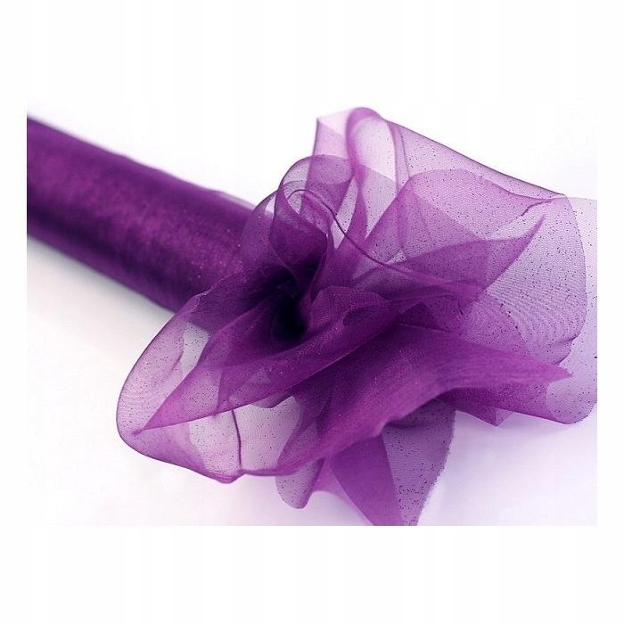 Organza Glittery fioletowa dekoracja Halloween 9m Organza Glittery fioletowa dekoracja Halloween 9m