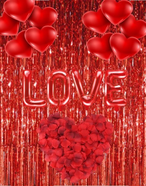 Płatki róż napis LOVE ozdoby na Ślub Walentynki Płatki róż napis LOVE ozdoby na Ślub Walentynki