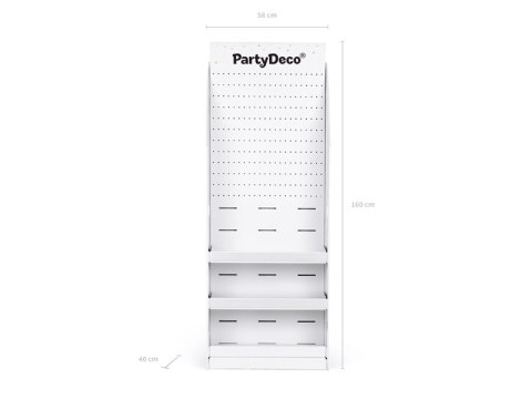 Stand papierowy, biały, 58x160x40cm Stand papierowy, biały, 58x160x40cm