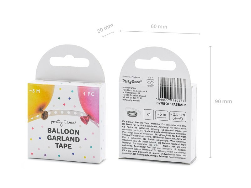 Taśma do girland balonowych, 5m Taśma do girland balonowych, 5m