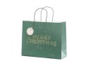 Torebka na prezenty Merry Christmas, butelkowa zieleń, 32.5x26.5x11.5cm Torebka na prezenty Merry Christmas, butelkowa zieleń, 32.5x26.5x11.5cm