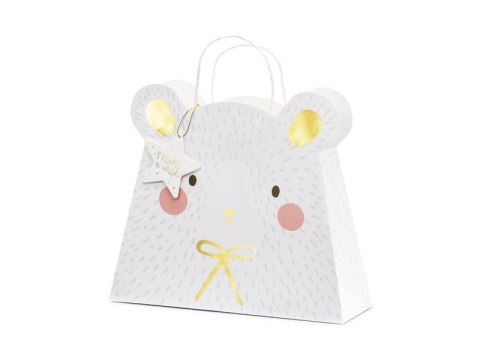 Torebka na prezenty Miś polarny, mix, 31.5x27x10cm Torebka na prezenty Miś polarny, mix, 31.5x27x10cm