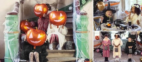 Wielki zestaw balonów balony ozdoby na Halloween Wielki zestaw balonów balony ozdoby na Halloween