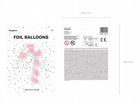 Balon Cukrowa laska różowa ozdoby dla dzieci 82cm Balon Cukrowa laska różowa ozdoby dla dzieci 82cm