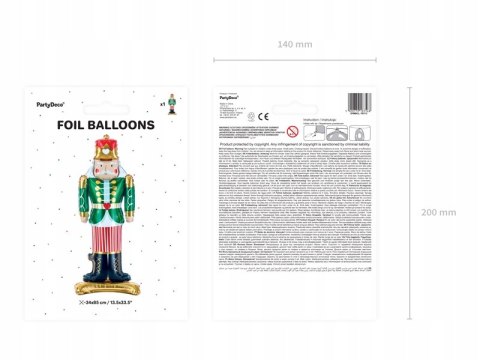 Balon Dziadek do orzechów balony dla dzieci święta Balon Dziadek do orzechów balony dla dzieci święta